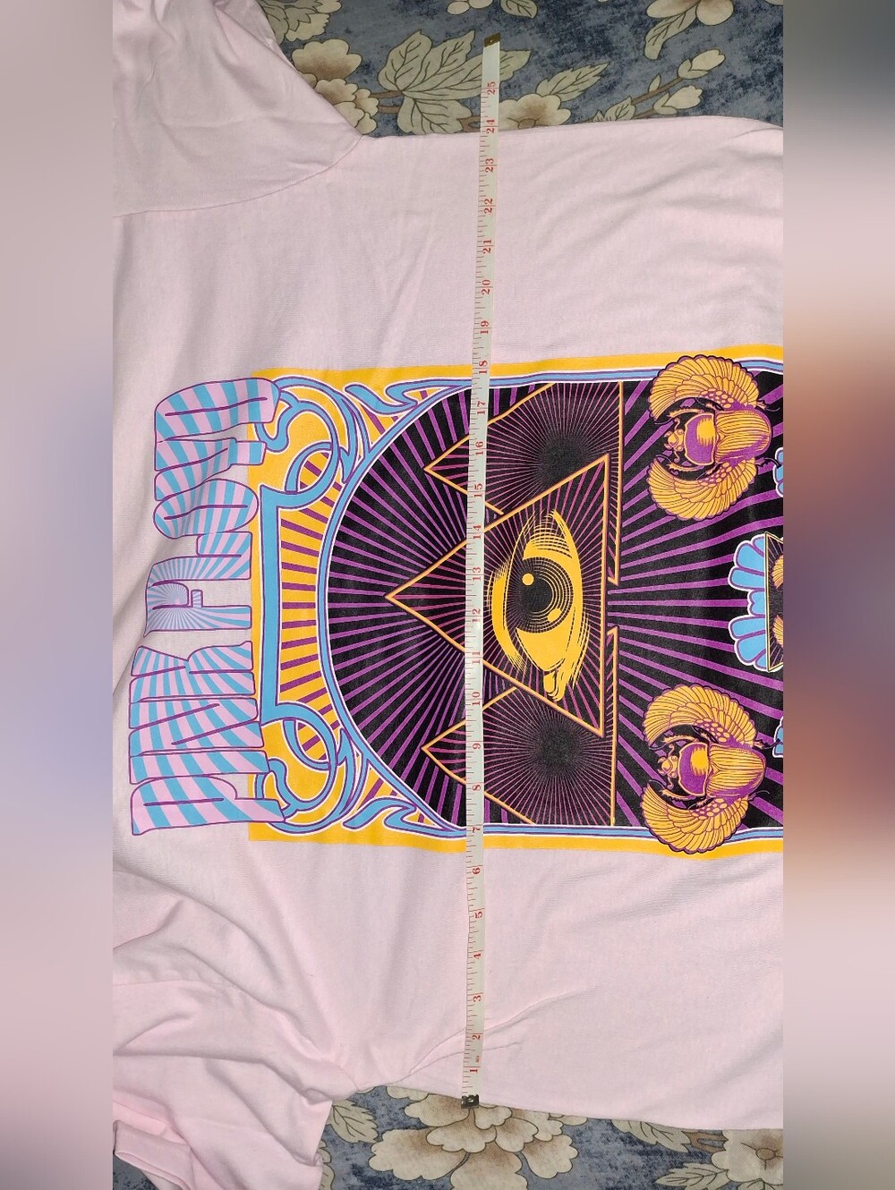Pink Floyd Graphic T-Shirt Pink All Seeing Eye Scarab 100% Cotton NWOT XL UNISEX - Picture 6 of 8